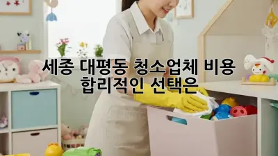 세종 대평동 청소업체 비용, 합리적인 선택은?
