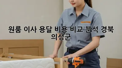 원룸 이사, 용달 비용 비교 분석 (경북 의성군)